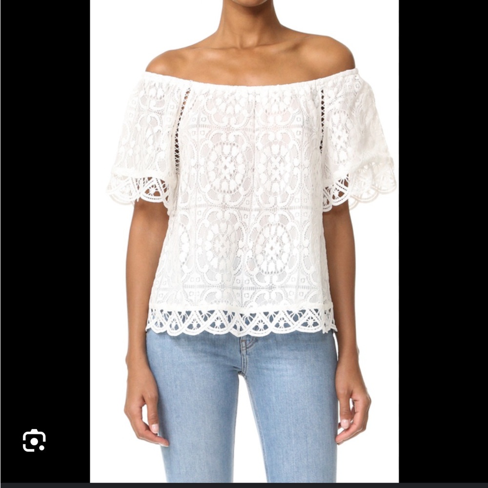 BB Dakota Lace off the shoulder top